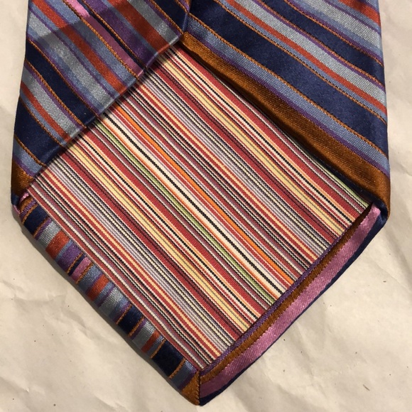 Ted Baker Striped Tie - Blue Multi - Picture 3 of 8